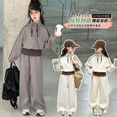 假两件立领卫衣女孩运动两件套 洋气春装 女童休闲套装 春秋2026新款