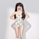 少年齐原创 性感镂空欧美ins风度假小众连体女温泉游泳衣 2024新款