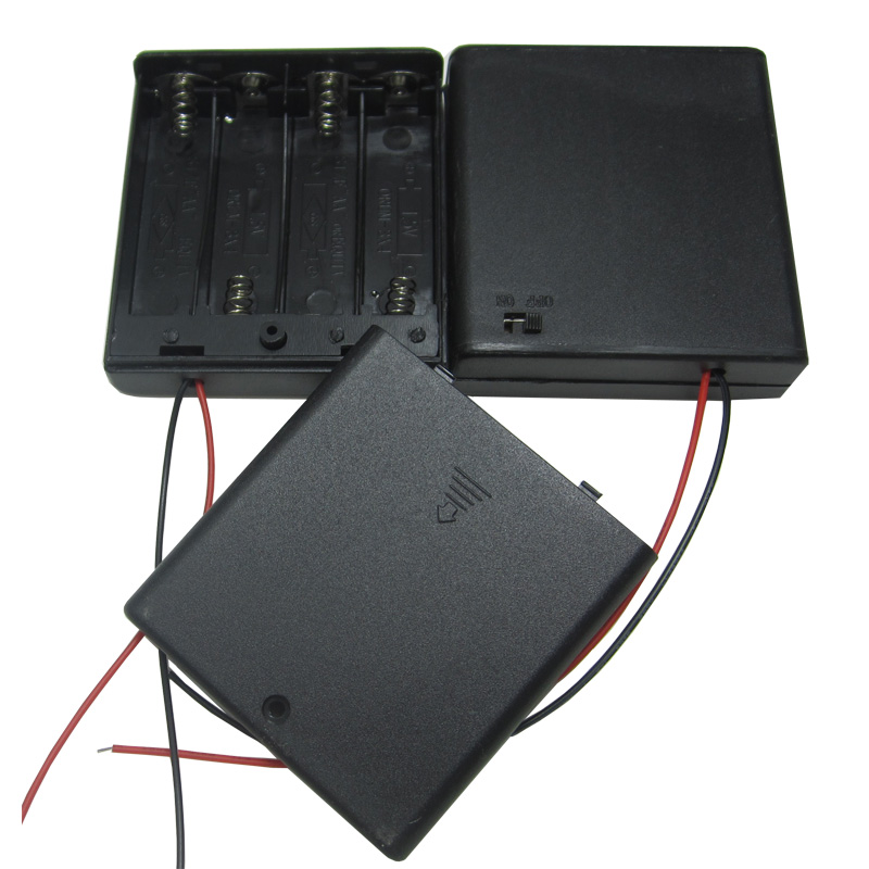 2节4节5号AA电池盒3V 6V电源盒五号4节电池盒带开关接线头-封面