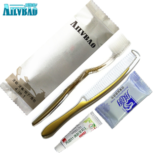 酒店一次性用品四合一牙具宾馆一次性软毛牙刷牙膏旅店洗漱4件套