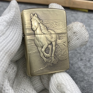 zippo盔甲机正品168型号浮雕diy雕刻马到成功雕刻加工定制火机
