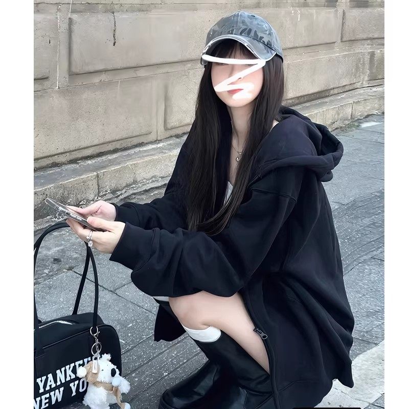 大童初中生纯色连帽开衫拉链卫衣少女秋冬款初中高中学生长袖外套,女装/女士精品,卫衣/绒衫,淘宝优惠券,粉丝福利购,淘宝优惠卷