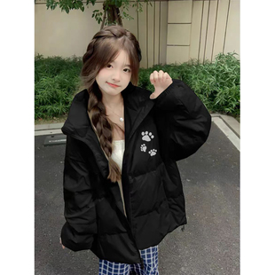 大童初中生立领羽绒棉袄外套女2026冬季初高中学生加厚面包服棉衣