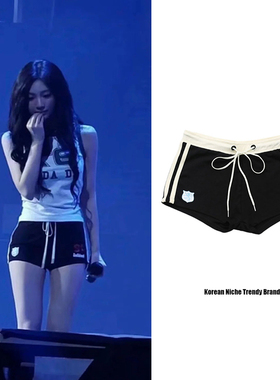 badblood宁艺卓同款休闲运动短裤跳舞裤子性感辣妹热裤提臀平角裤
