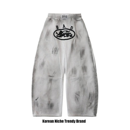 badblood美式复古弯刀裤