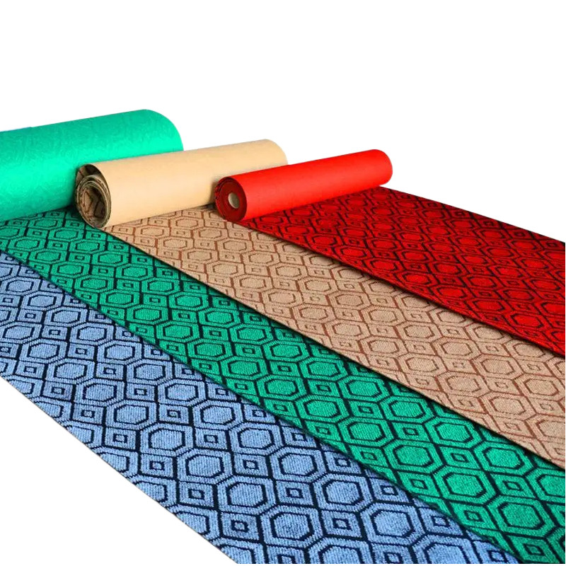 蓝条纹地毯加厚拉绒提花地毯办公室酒店过道厨房楼梯卧室客厅满铺