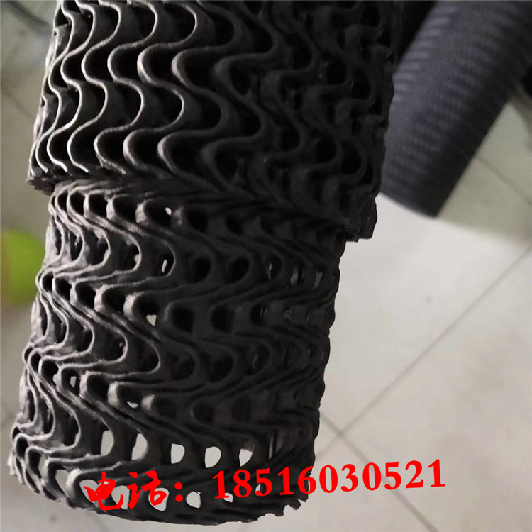 掩埋填埋场隧道排水曲纹网状硬式透水管塑料盲沟疏水管1/3不透水