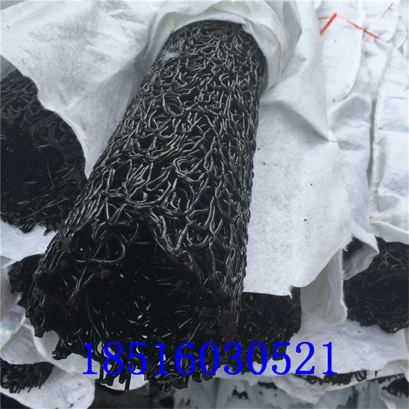 足球场园林绿地塑料排水盲管矩形60*50硬式乱丝排水管挡土墙反滤