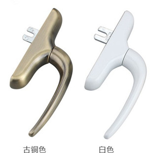 断桥铝执手门把手锁配件锁芯家用平开窗执手阳台门锁门窗配件仿古