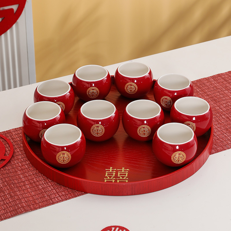 多个罗汉杯单个敬茶套装