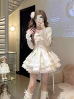 Unique, super beautiful, sweet and slimming cardigan puffy dress for women's 2026 Spring New youthful set thumbnail 2