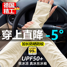 高端女款防晒袖套骑行手护冰袖宽松加长防紫外线2025新款冰丝夏天