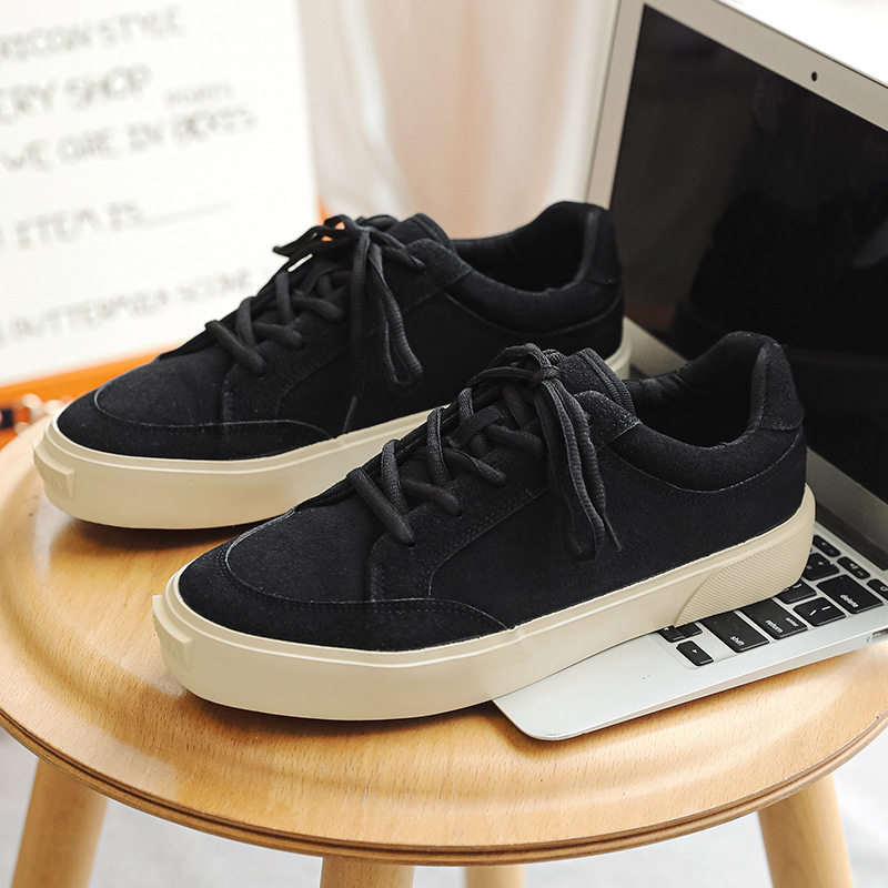 正品潮牌男鞋错版鞋增高百搭绒面板鞋硫化鞋无中生有潮鞋X119