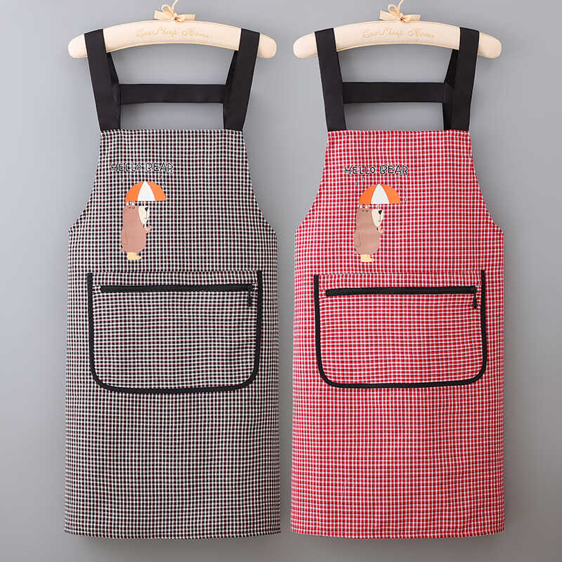 上班防污家用棉布透气大人围腰