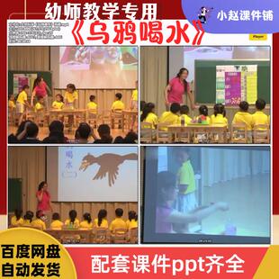 公开课两版《乌鸦喝水》ppt+教案+实录+动画+说课稿|大班科学