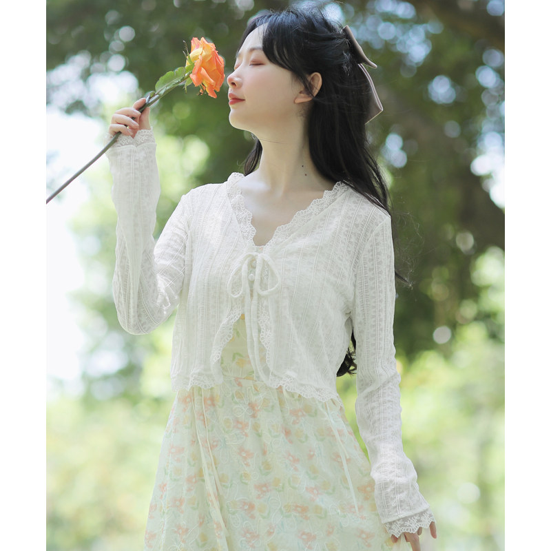 温柔风雪纺防晒衣开衫罩衫女夏季配吊带裙子薄款披肩外搭外套上衣