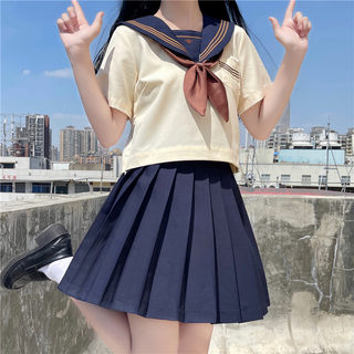 日系裙子套装少女夏装2024新款初中学生学院风水手服连衣裙jk制服