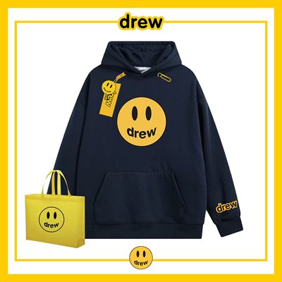 重磅drew纯棉宽松美式男女连帽潮