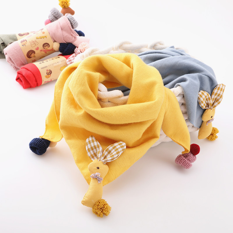 삼각형 스카프 가을 겨울 따뜻한  스카프 순수 코튼 귀여운 부드러운 다목적 방풍 목 스카프 남성과 여성을위한