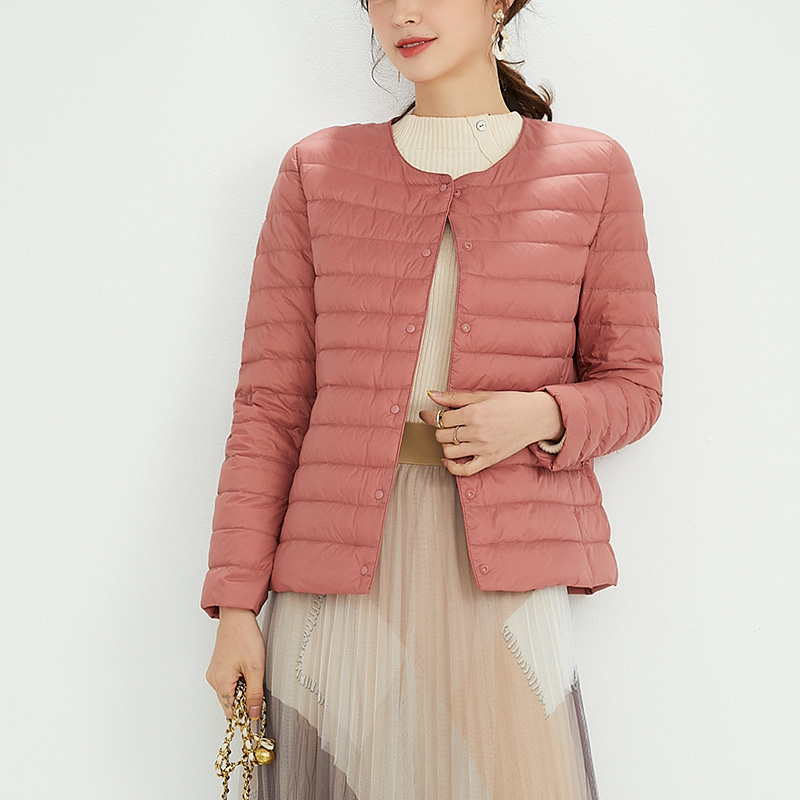 优品新款通勤无领保暖显瘦外套