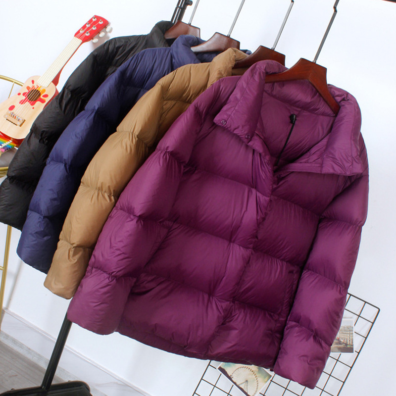 羽绒服女加厚面包服短款立领