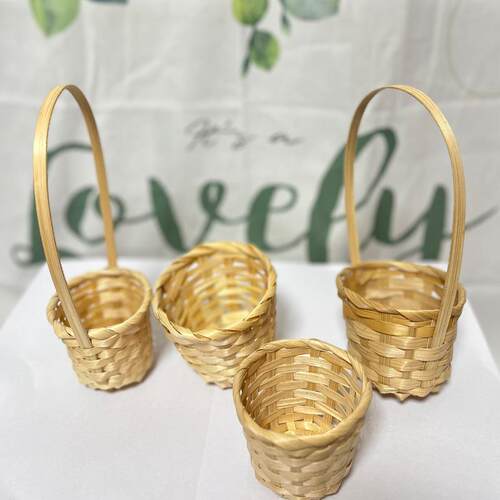 迷你刺身竹编手提竹小竹篮点心竹