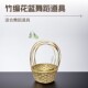 手提篮竹编制品舞蹈道具大小广场舞表演跳舞子水果圆形装 饰篮子