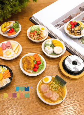 设计师代购手作 趣味仿真泰国菜创意食物可爱通用气囊手机支架