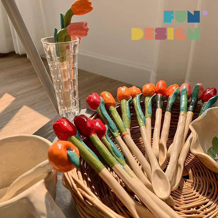 创意小众陶瓷勺子chana