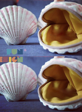 泰国手工橡胶小包 趣味仿真贝壳 创意搞怪礼物个性手拿小零钱包