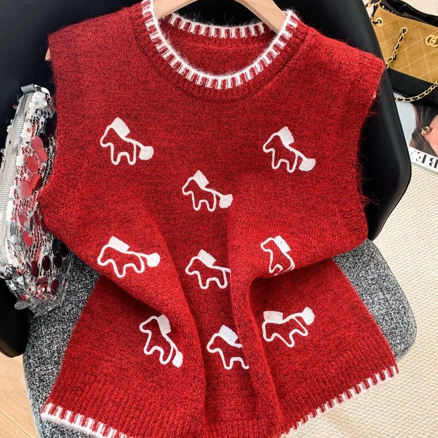 实拍韩系针织马甲女款2026春款毛衣背心叠穿坎肩宽松百搭外穿上衣,女装/女士精品,毛针织衫,淘宝优惠券,粉丝福利购,淘宝优惠卷