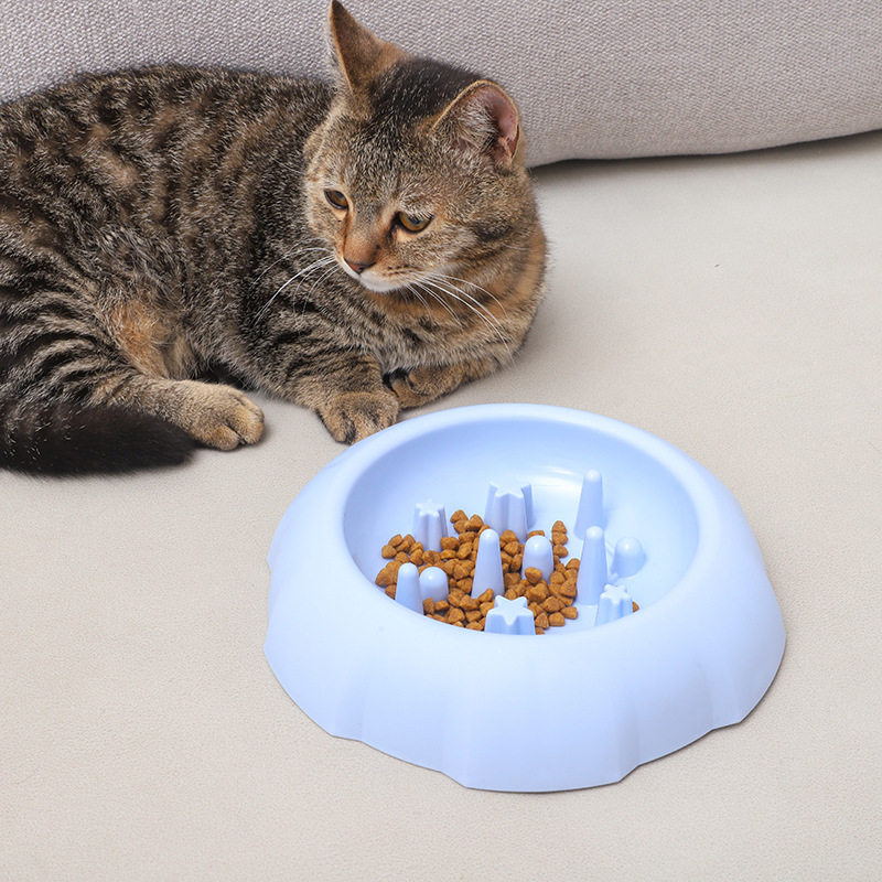 宠物星空防噎慢食碗户外便携式猫猫食具益智健康缓食猫咪防滑饭碗