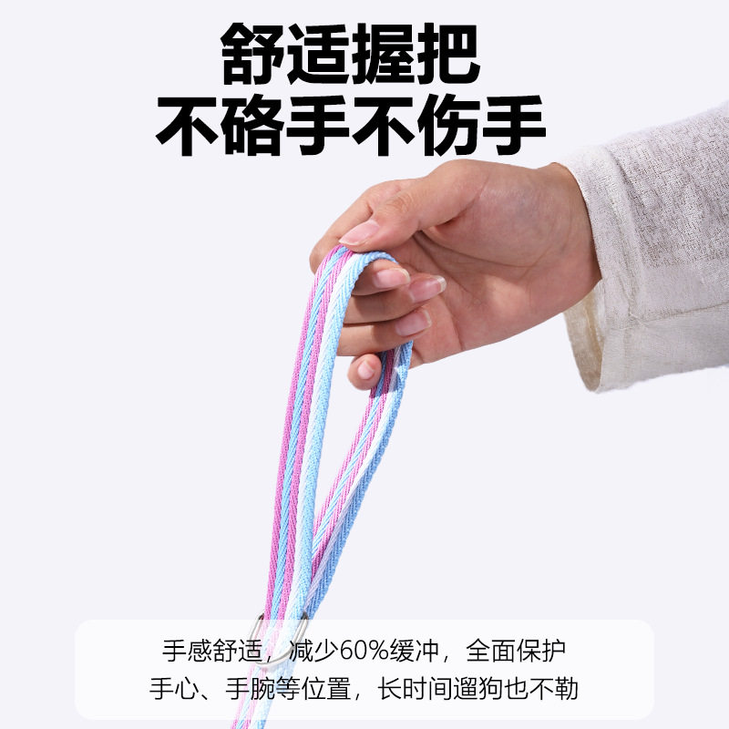 棉布狗狗牵引绳中型犬狗链子金毛狗绳马犬德牧遛狗绳子加长牵引带