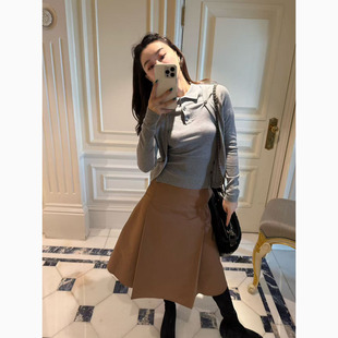 DUO智仙生 时髦低腰纯棉A字半裙 海德公园