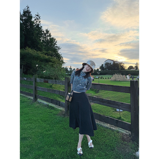 立裁优雅半裙仿丝毛 秋冬品鉴雕风格 DUO智仙生 黑标