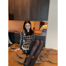 DUO智仙生 羊毛格纹蝴蝶结少女旗袍 黑标罗曼蒂克诞生史