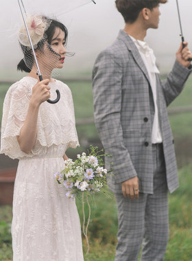 韩国蕾丝裙复古风旅行蜜月轻婚纱
