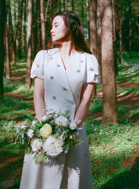 *仅租赁*《雪花》bride&you 韩国代购轻婚纱 出门纱旅拍新娘礼服