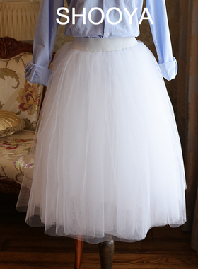 现货 韩国 轻婚纱蓬蓬裙7层网纱裙 60cm70cm80cm 旅行旅拍