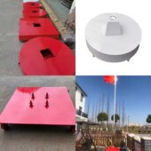 厂促移动旗台幼儿园旗杆活动升降杆旗台底座学校不锈钢6米8米9米