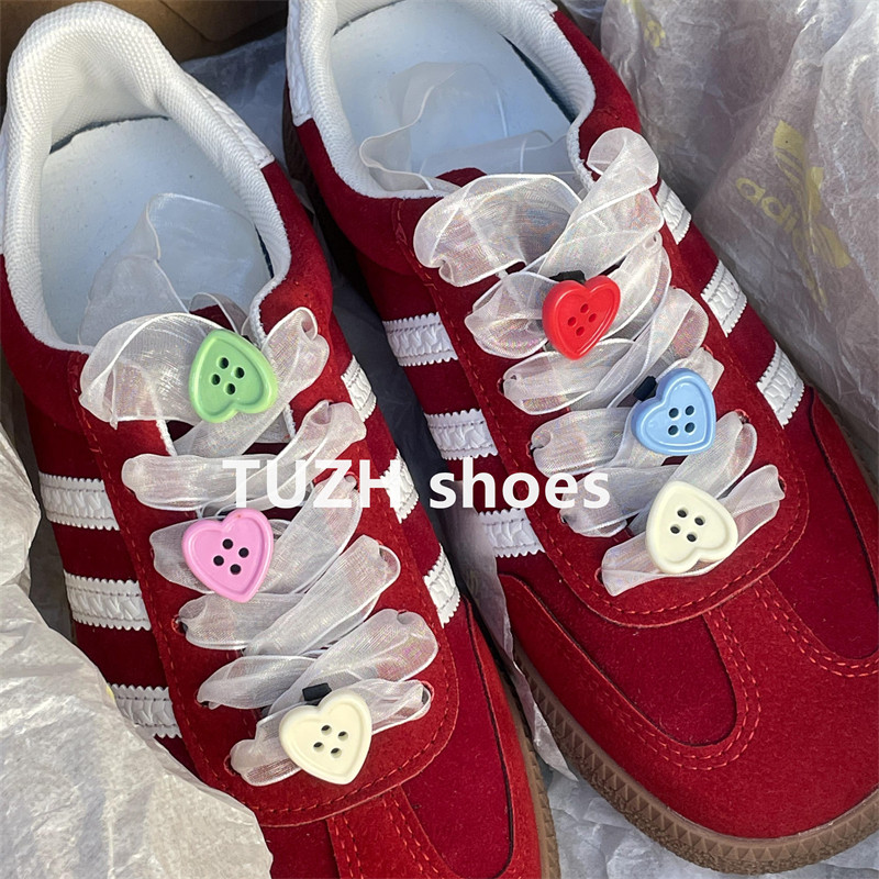 桃心爱心纽扣鞋扣配饰甜美可爱创意鞋带扣运动鞋鞋花配件可拆卸