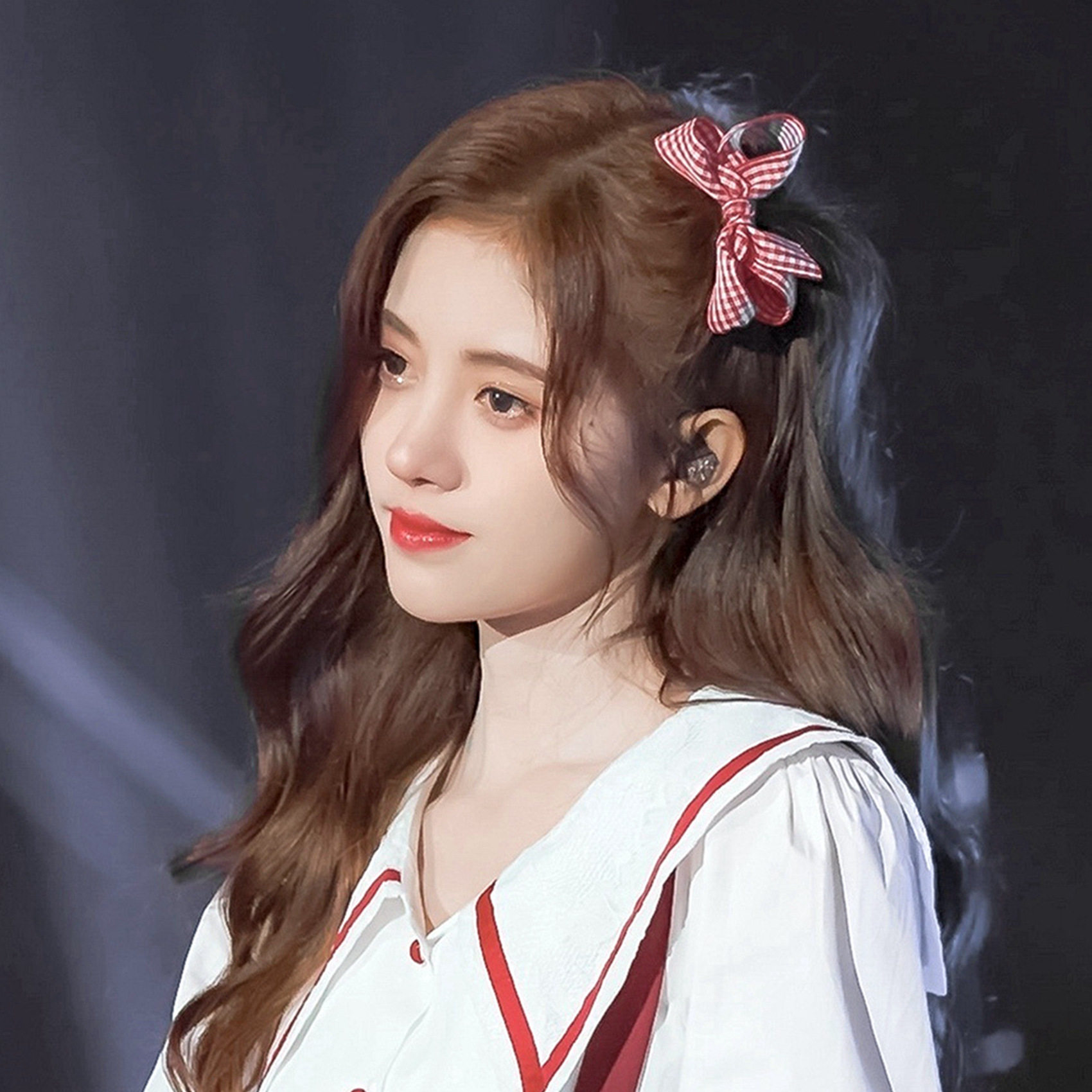 青春万岁鞠婧祎同款少女格子发卡网红蝴蝶结发夹超仙一边夹日系