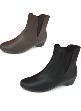 正品雅氏时尚女鞋2024秋冬新款5NG5中跟棉靴毛绒里女靴真皮短靴子