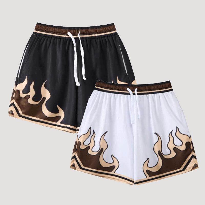 火焰系列篮球短裤夏季美式男三分短裤潮牌速干运动训练短裤,运动服/休闲服装,运动中长裤／短裤,淘宝优惠券,粉丝福利购,淘宝优惠卷