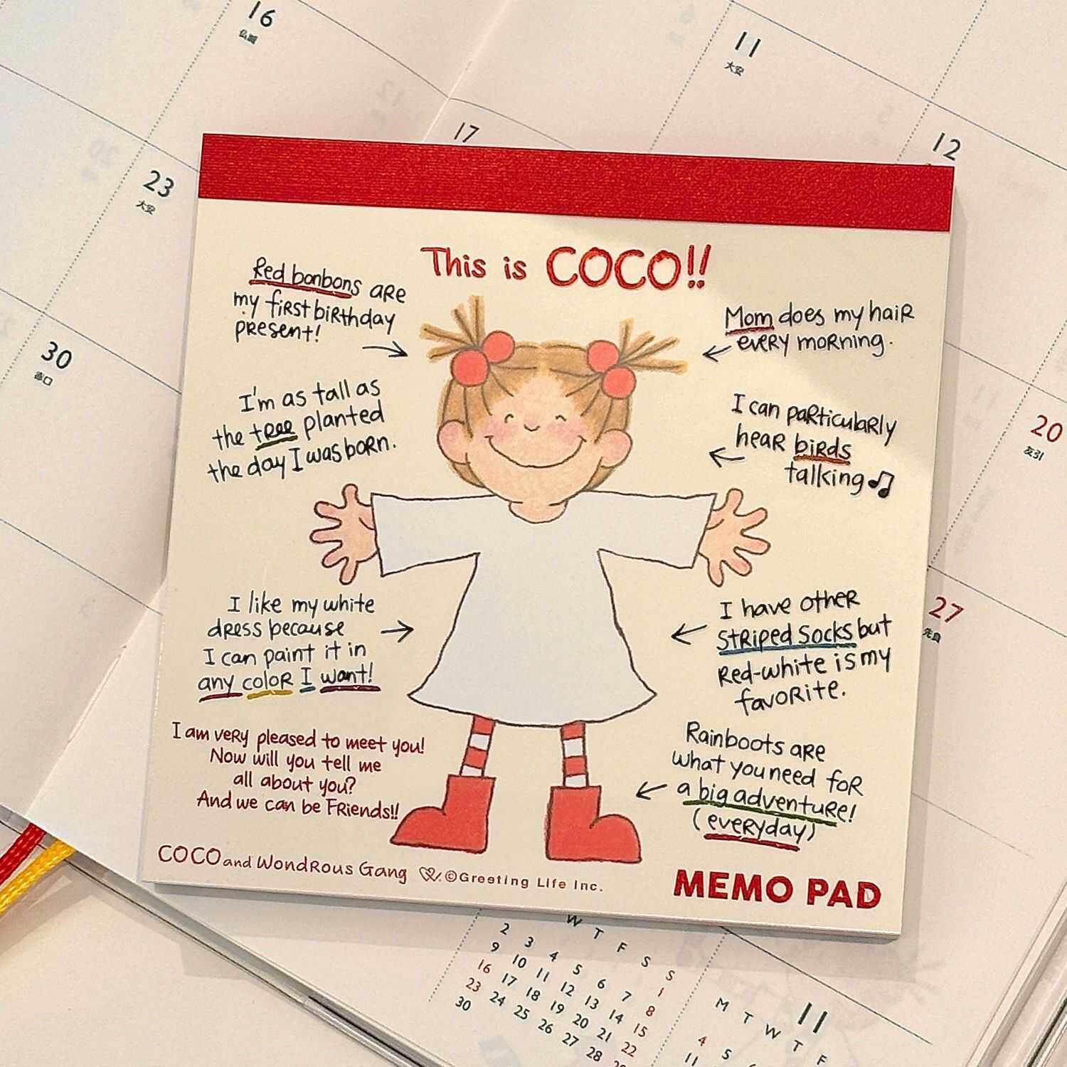 小红书同款卡通可爱coco酱便签本彩色内页无粘性便利贴记事本计划