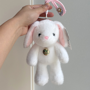 跳跳小兔子毛绒挂件公仔玩偶情侣包包挂饰品可爱女生书包配饰礼物