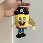 正版 海盗海绵宝宝毛绒挂件公仔玩偶情侣包包挂饰可爱女生书包配饰