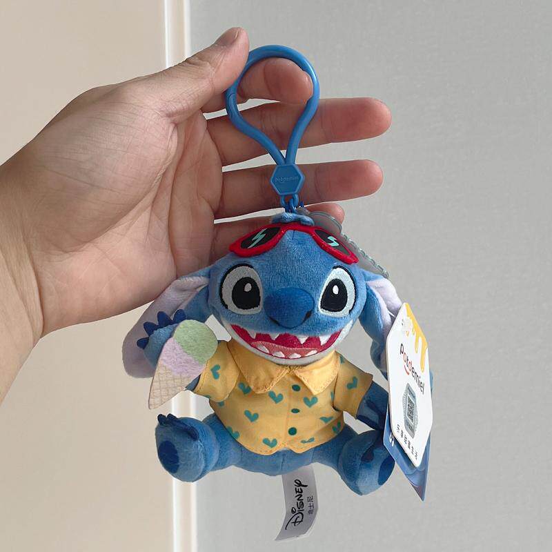 迪士尼正版开心假期史迪仔毛绒挂件公仔玩偶情侣包包挂饰女生书包