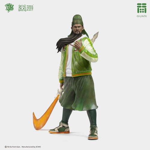 预ZCWO TIKKA FROM EAST 绿关羽关公关二爷潮玩手办摆件礼物公仔