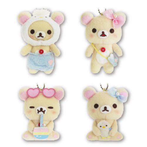 预定轻松熊夏日度假系列熊妹小白熊毛绒挂件玩偶可爱周边